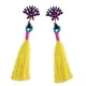 thumbnail image 5 of Pendientes de borla trenzado Salvador florales de cristal bohemio amarillo, 5 of 5