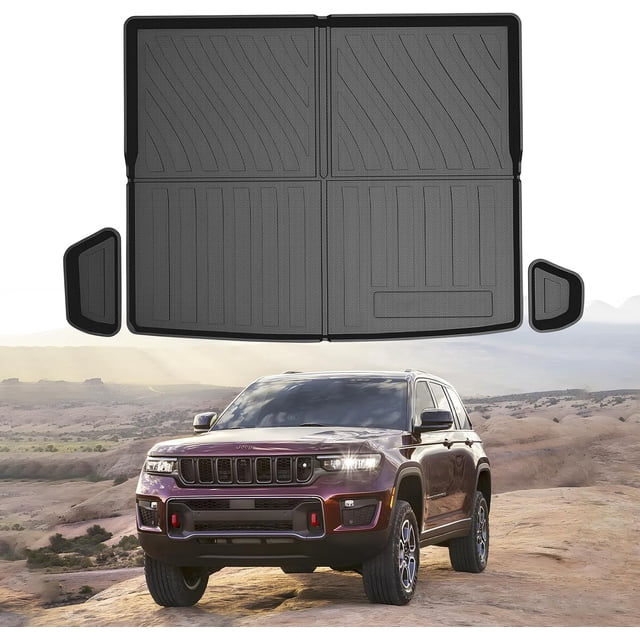 2014 - 2022 Jeep Cherokee Rear Cargo Liner All-Weather Waterproof Cargo Box Liner Part - Black (Not Suitable for Grand Cherokee or Grand Cherokee L)