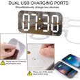 thumbnail image 5 of Reloj Despertador Digital, 7 & quot; Relojes Despertadores Compatible con Dormitorios, Reloj Despertador de Superficie de Espejo de Gran Pantalla con Cargador Usb 12/24h,snooze, Auto Dimmer Mod Afortunado Sencillez, 5 of 5