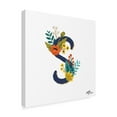 thumbnail image 2 of Trademark Fine Art 'Romantic Luxe Monogram S Navy' Canvas Art by Janelle Penner, 2 of 3