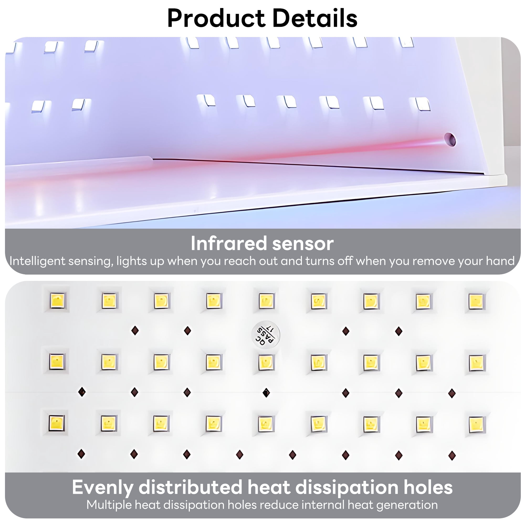 INSMART UV LED Nail Lamp, 380W Nail Dryer for Gel Polish, 4 Timers, 96 Lamp Beads and Automatic Sensor for Manicure Salon and Home