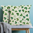 thumbnail image 2 of St Patricks Day Pillow Covers 18x18 Set of 2, Lucky Clover Throw Pillow Covers Green Shamrock Decorative Farmhouse Cushion Case St Patricks Day Decor for Home Couch Sofa Outdoor, 2 of 6