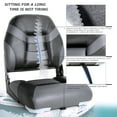thumbnail image 2 of NORTHCAPTAIN Marine Low Back Folding Boat Seat,Stainless Steel Screws Included,Charcoal/Black, 2 Seats, 2 of 6