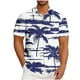 thumbnail image 2 of Mens Casual Manga Corta Botón Abajo Camisas Impresas Bolsillo Botón Turndown Cuello Top Blusa Camisa, 2 of 5