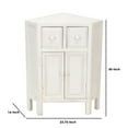 thumbnail image 4 of Wooden Corner Cabinet with 2 Drawers and 2 Doors, White- Saltoro Sherpi, 4 of 5