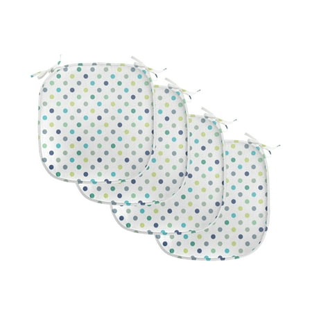 

Polkadot Chair Seating Cushion Set of 4 Polka Dots Retro Classy Vintage Style Pattern Design Layout Seat Pads for Office with Anti-slip Backing 16 x16 Apple Green Jade Green by Ambesonne