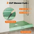 thumbnail image 6 of Jocisland Shower Curb Kit with Complete Shower Kit- Tray, Curb, Membrane, Seals, Corners, Trowel & Level, 38" x 60" Tray, Center Outlet Position, 6 of 9