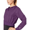 thumbnail image 3 of Soffe Womens Hooded Cropped Jacket, Purple, Plus Size, 3X, 3 of 4