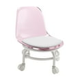 thumbnail image 1 of Low Rolling Stool and Backrest Swivel Stool for Home Cleaning Office Laundry Pink, 1 of 8