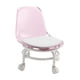 thumbnail image 1 of Taburete bajo con ruedas, taburete giratorio de 360 degree y respaldo con ruedas. Taburete con ruedas de 360 degree. Rosa, 1 of 9