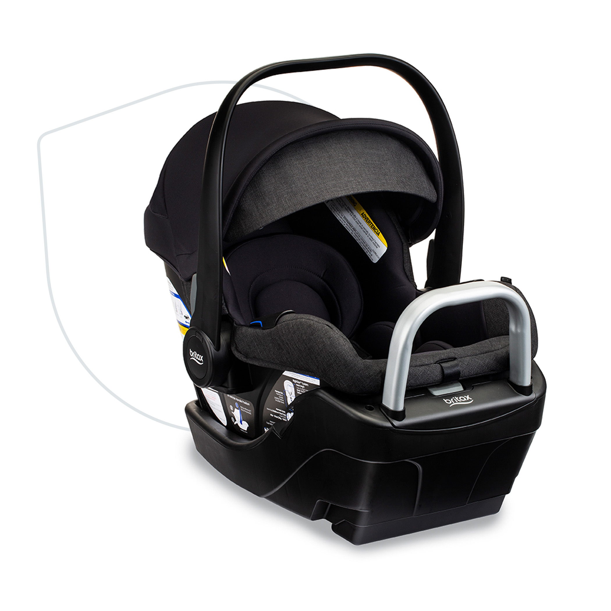 Britax® Willow® S Rear-Facing Infant Car Seat, Alpine® Car Seat Base With ClickTight® – Raven Black