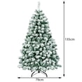 thumbnail image 2 of Costway 135 cm Árbol de Navidad Artificial Pino Nevado Iluminado con Bisagra 200 Luces Led Base Plegable de Metal, 2 of 7