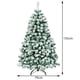 thumbnail image 2 of Costway 135 cm Árbol de Navidad Artificial Pino Nevado Iluminado con Bisagra 200 Luces Led Base Plegable de Metal, 2 of 7