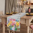 thumbnail image 2 of Table Runners 70 Inches Long Dress Scarves, Watercolor Floral Farmhouse Coffee/Dining/Kitchen Table Decor, Holiday Table Runner, Spring Botanical Flowers Leaves Wood Grain 13x70 Inch, 2 of 9