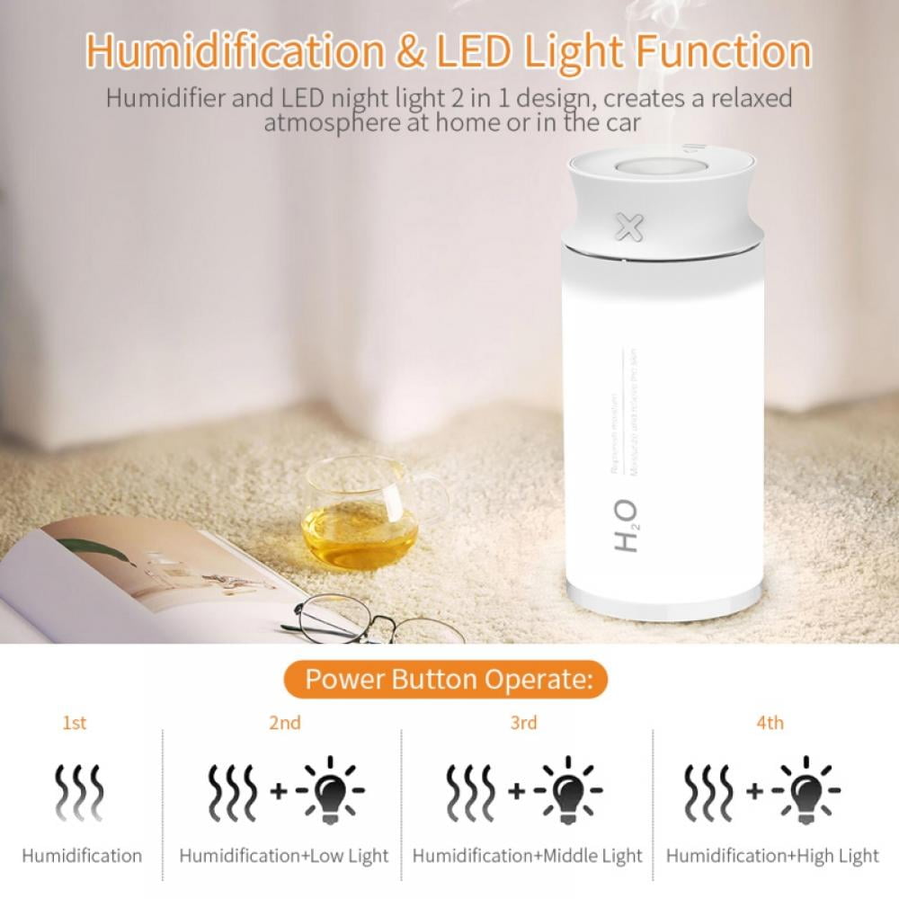 Details about   400ml Portable USB LED Mini Car Home Humidifier Aroma Oil Diffuser Mist Purifier
