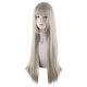 thumbnail image 2 of Peluca para cosplay, larga, lisa, color rubio platino, 80 cm, sintética, 2 of 2
