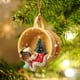 thumbnail image 4 of Decoración de árbol de Navidad, adorno colgante de perro salchicha, espejo retrovisor acrílico para coche, colgante decorativo, adornos de Navidad, 4 of 4