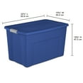 thumbnail image 6 of Sterilite 35 Gallon Latch Tote Plastic, Stadium Blue, Set of 4, 6 of 10