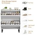 thumbnail image 4 of Shoe Cabinet with 2 Drawers: Hidden Storage with Adjustable Shelf for Hallway & Living Room, 4 of 7