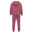 thumbnail image 7 of Hogleaql Sweat Suits for Men 2 Piece Hoodie and Sweatpants Solid Color Fleece Pullover Hoodies Joggers Athletic Pants Set Casual Fall Winter Suits with Pockets Watermelon Red 2XL, 7 of 7