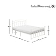 thumbnail image 4 of OakvillePark Bernal Heights Metal Platform Bed, Full, White, 4 of 4