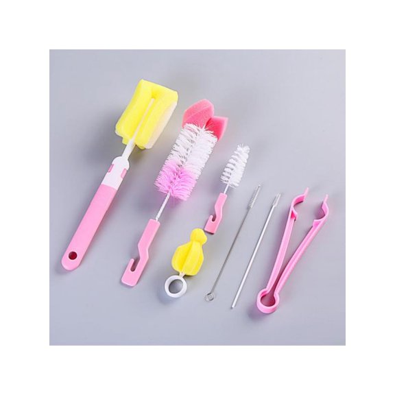 7Pcs/Set Baby Feeding Bottle Cup Nipple Teat Spout Tube Cleaning Brush Tools