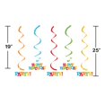 thumbnail image 2 of Party Central Club Pack of 30 Vibrantly Colored Happy Birthday Stripes Hanging Danglers Party, 2 of 2