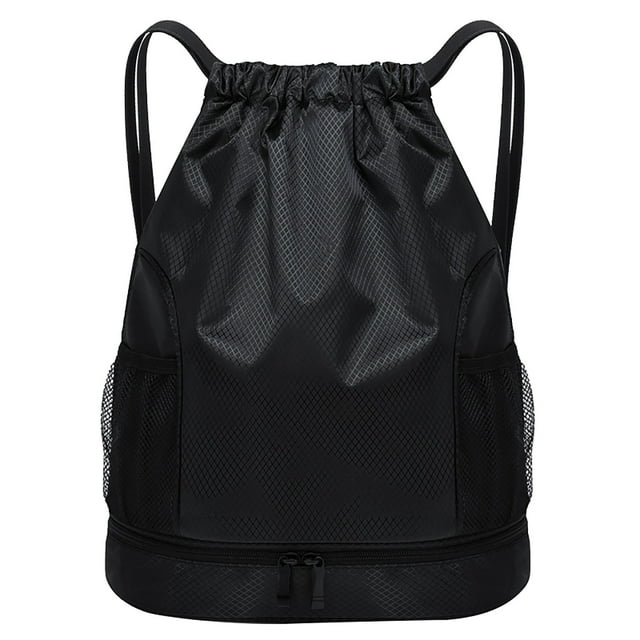 Tool Series Drawstring Bag Lightweight String Backpack With Water Bottle Holder And Pockets Gym Sports Sackpack