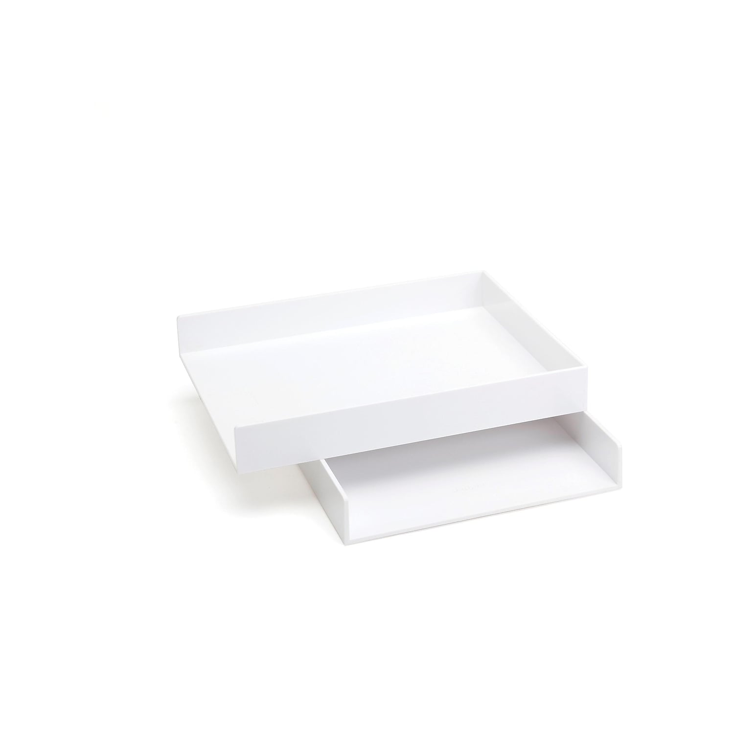 Poppin Front Loading Letter Trays White 2/Pack 100212 - image 2 of 3