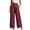 Wine, variant on Guluxicc Women's Linen Pants with Pockets Elastic Waist Loose Everyday Wear Pants for Summer Casual Outfits