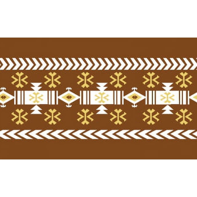 IBA Indianbeautifulart Brown Aztec Geometric Printed Ribbon Trim 9 Yards Velvet Fabric Laces For Crafts Sewing Accessories 2 Inches