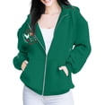 thumbnail image 2 of Futezty Zip Up Hoodie Women Hooded Oversized Sweatshirts Long Sleeve Casual Zipper Hoodies Jacket Fall Winter Outfits, 2 of 4