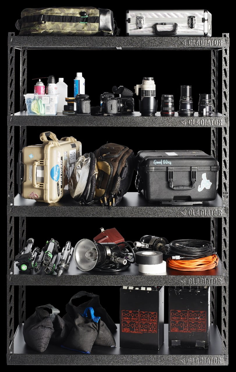 GLADIATOR 48" WIDE EZ CONNECT RACK WITH FIVE 24" DEEP SHELVES