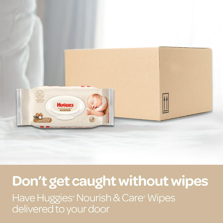  Baby Wipes, Scented, Huggies Nourish & Care Baby