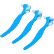 Brush Cleaner Brush Cleaner 6Pcs Denture Cleaning Brush Set Dual False Teeth Brush Denture Toothbrush Denture Cleanser Denture Care Tool Floss Braces Floss Braces