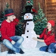 thumbnail image 4 of Costway Décoration de Noël Bonhomme de Neige & Oiseaux Rouges Pré-Éclairé 4.2 Pieds avec Lumières LED Vacances, 4 of 10