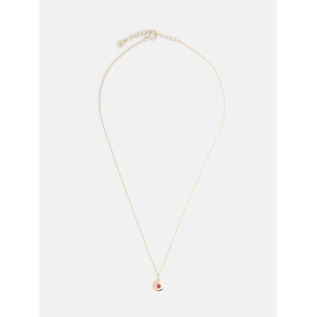Free Assembly Women's Demi Fine 14K Gold Plated Crystal July Birthstone Necklace, 16" + 2" Extender