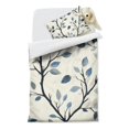 thumbnail image 2 of Blue Leaves Pattern Duvet Cover and Pillowcase Set for Single Bedding, Bedroom Accessories for Kids Teens, 2 of 5