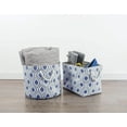 thumbnail image 3 of DII Polyester Bin Ikat French Blue Rectangle Large 17.5x12x15, 3 of 5