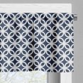 thumbnail image 3 of Ambesonne Navy Blue Valance Pack of 2, Geometric Marine, 54"X12", Dark Blue White, 3 of 5