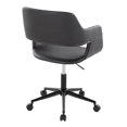 thumbnail image 5 of LumiSource Black Metal, Black PU Margarite Task Chair, 5 of 6