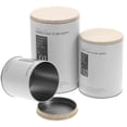 thumbnail image 3 of White Iron Metal Canister Set of 3 for Storage Use Coffee Sugar Tea Tins Perfect for Kitchen Decor, 3 of 5