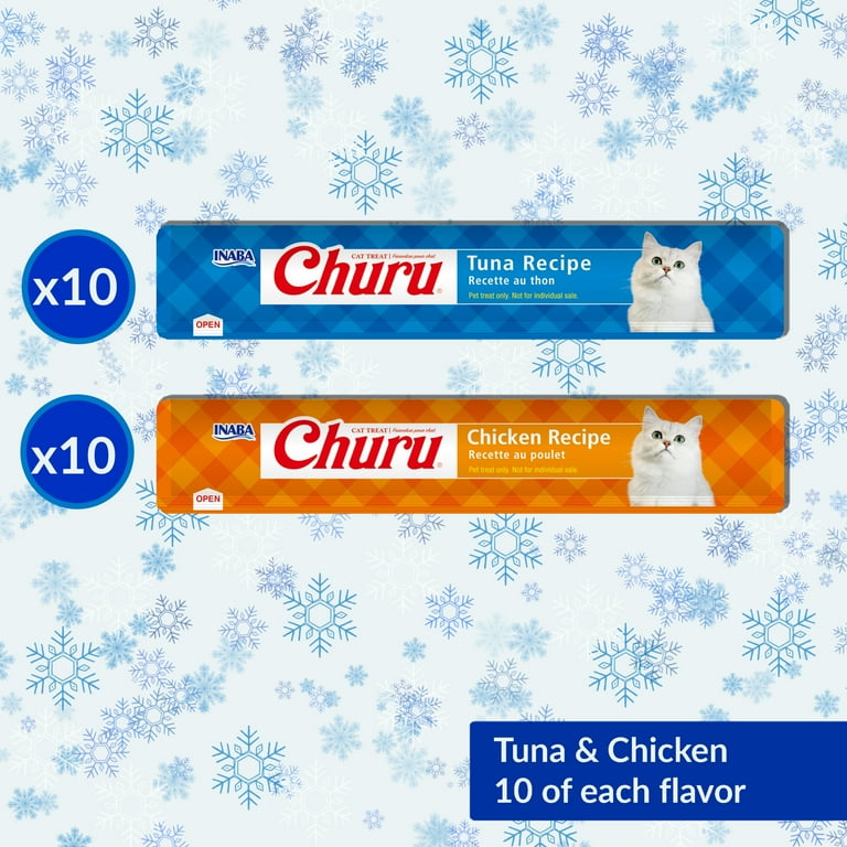 INABA Churu Lickable Wet Cat Treat Holiday Pack, 0.5 oz, 20