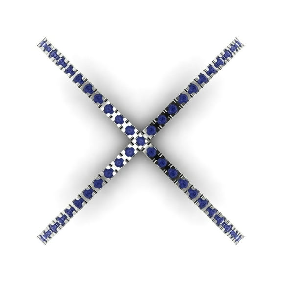 0.245 ct Round Cut Simulated Tanzanite Statement 14K White Gold Womens Engagement Ring