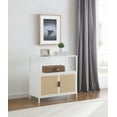 thumbnail image 2 of Amherst 2-door Radio Weave Cane Metal Accent Cabinet White, 2 of 11