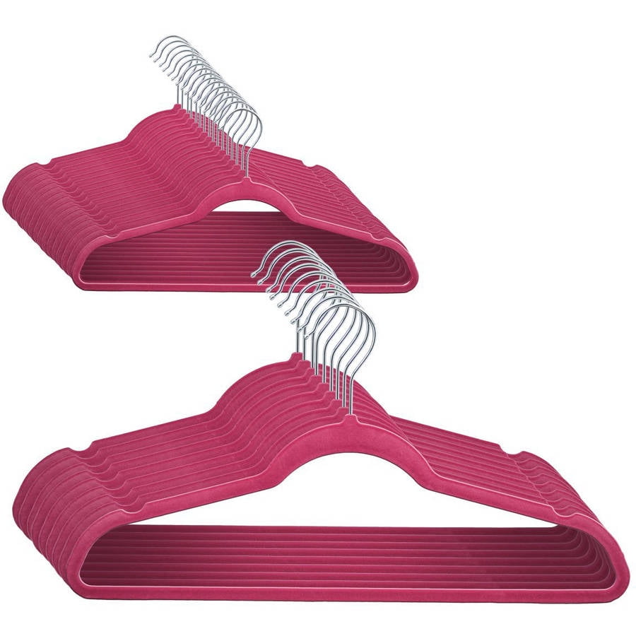 Sorbus NonSlip Velvet Clothes Hangers with Notched Frames To Hold Suits, Shirts, Blouses, Pants