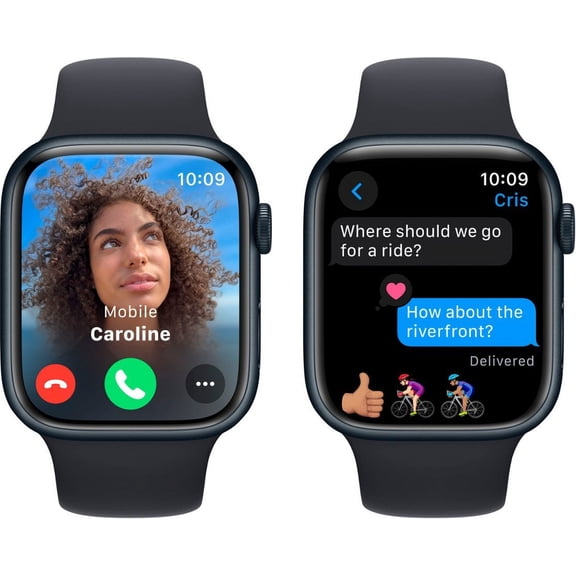 Restored Apple Watch Series 9 Aluminum 41mm A2978 (GPS Only, No Cellular) Midnight (Refurbished)