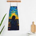 thumbnail image 5 of Fuzoiu Abstract Starry Sky Print Waterproof Apron, Kitchen Apron for Women Men Chef, Apron for Christmas Dinner Party Cooking Baking Crafting House Cleaning Kitchen, 5 of 7