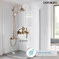 thumbnail image 2 of gotonovo Antique Brass Shower System 8 Inch Rainfall Shower Head Handheld Spray Double Cross Handle Bathroom Shower Faucet Wall Mount, 2 of 9