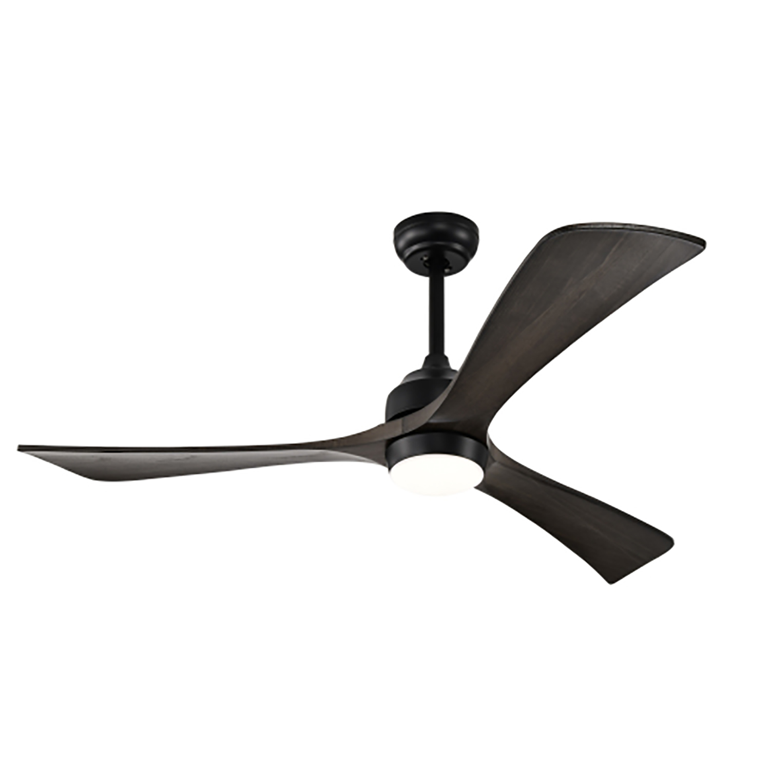 Spaco 52" Ceiling Fan, Indoor/Outdoor Ceiling Fans with Lights and Remote, Quiet DC Motor 3 Blade Ceiling Fans 6 Speed Levels for Bedroom Living Room Patio, Black
